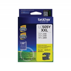 Cartucho Brother Lc505Y Amarila 1300 Pag Apro Alto Rendimiento Lc505Y