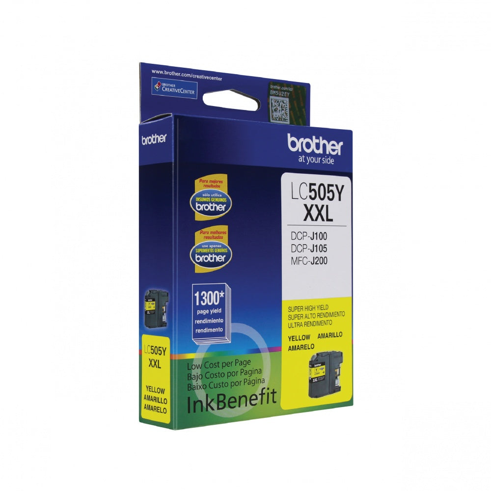 Cartucho Brother Lc505Y Amarila 1300 Pag Apro Alto Rendimiento Lc505Y