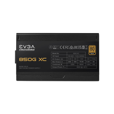 Fuente De Poder Evga 520-5G-0850-K1 850W Gold XC Modular Atx 3.0 520-5G-0850-K1