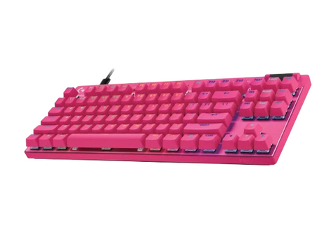 Teclado Gamer Logitech G PRO X TKL RAPID, USB. Color Rosa (920-013133) - inglés