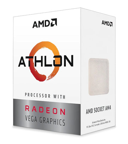 Procesador AMD Athlon 3000G - 2 Núcleos y Gráficos Radeon Vega 3 - Rendimiento Confiable y Económico - Nuevo