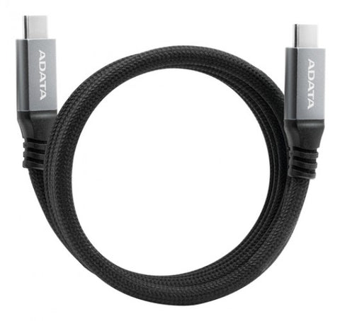 Cable Adata Usb-C A Usb-C 100Cm Nailon 4K Negro (CACCU3-100W-100AN-BK)