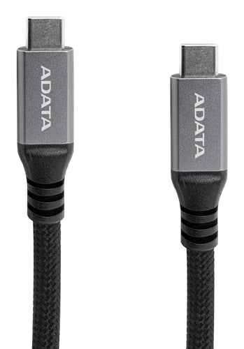 Cable Adata Usb-C A Usb-C 100Cm Nailon 4K Negro (CACCU3-100W-100AN-BK)