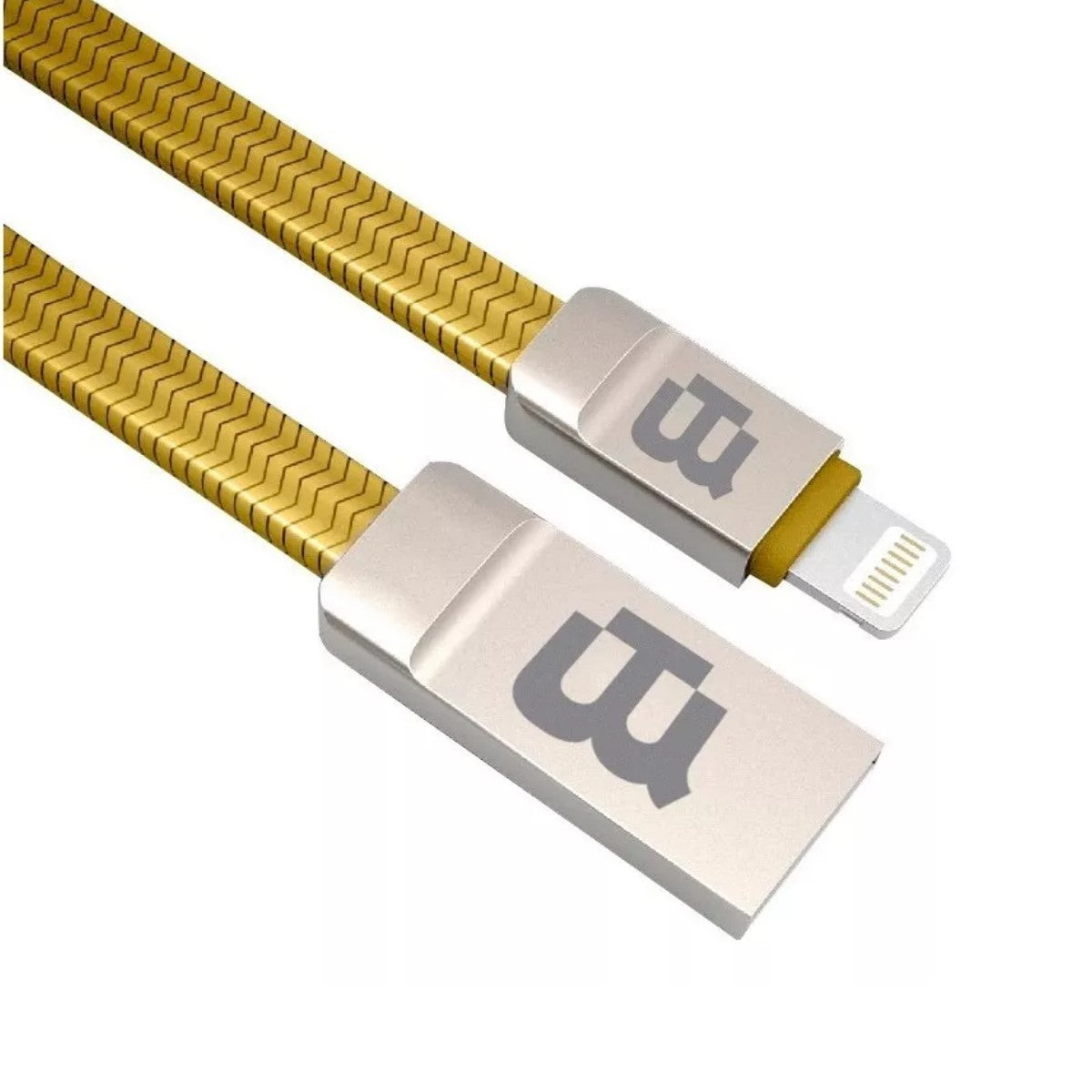 Cable Tejido Blackpcs Zinc Lightning Oro 1M (Caglz-3)