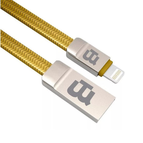 Cable Tejido Blackpcs Zinc Lightning Oro 1M (Caglz-3)
