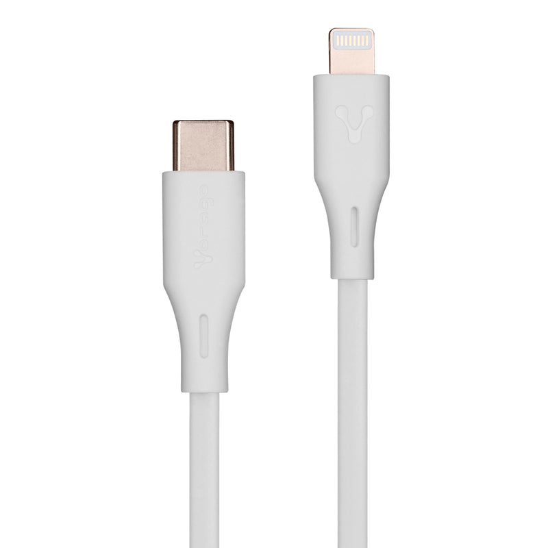 Cable Vorago Tipo C- Lightning 20W 1 Metro Carga Rápida Blanco (CAB-CL01W)