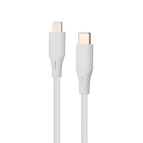 Cable Vorago Tipo C- Lightning 20W 1 Metro Carga Rápida Blanco (CAB-CL01W)