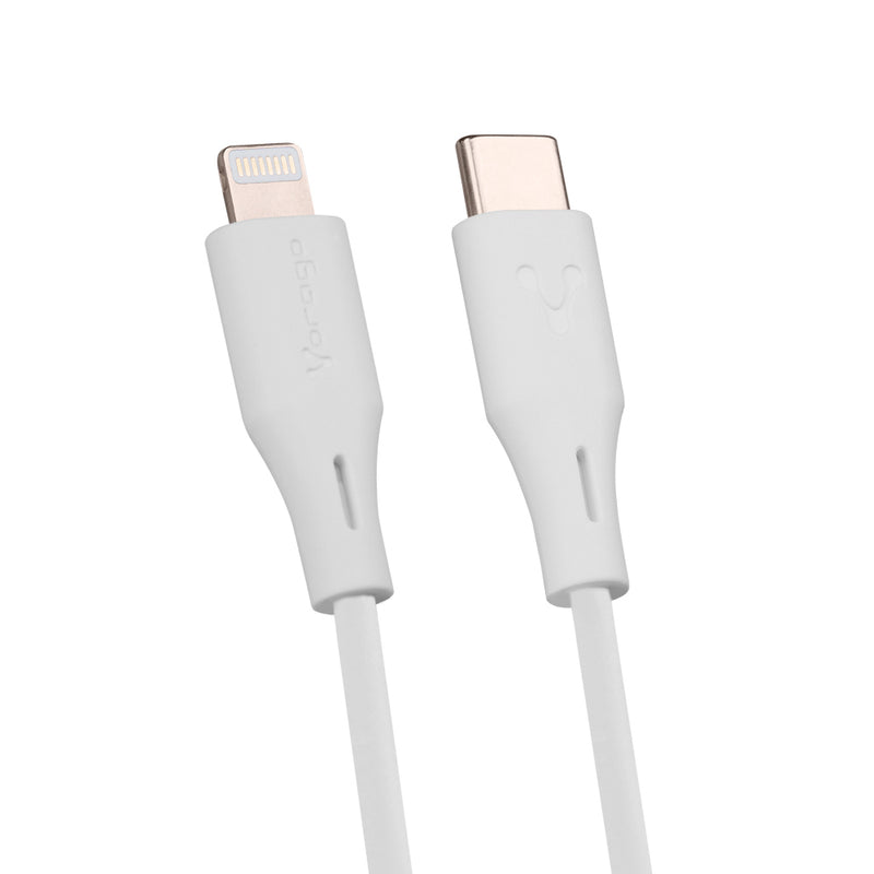 Cable Vorago Tipo C- Lightning 20W 1 Metro Carga Rápida Blanco (CAB-CL01W)