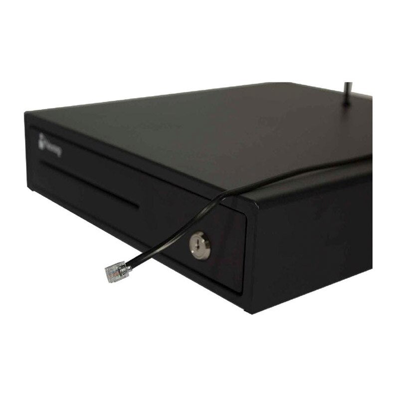 Cajon De Dinero Nextep 4 Billetes 8 Monedas NE-514 Negro Acero RJ11