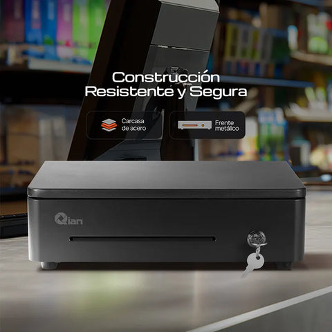 Cajón de Dinero Qian Automático | 4 Billetes y 8 Monedas, QOD-KAR12