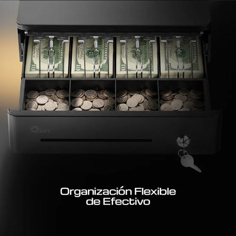 Cajón de Dinero Qian Automático | 4 Billetes y 8 Monedas, QOD-KAR12