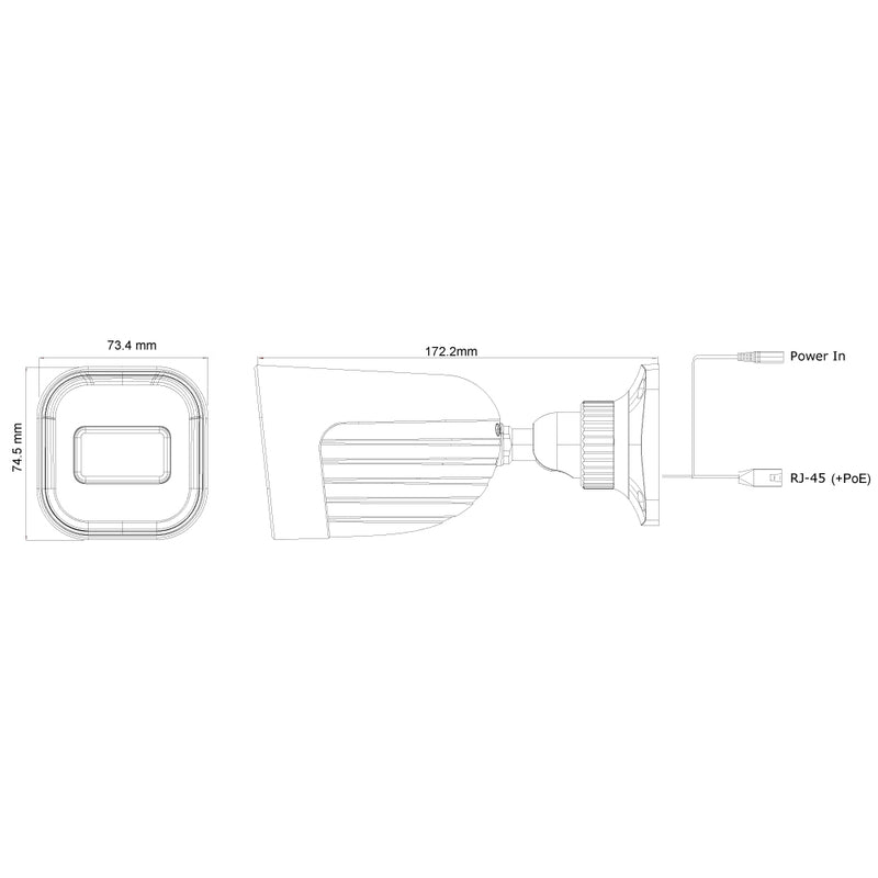 Camara Provision Ip Bala 2Mp Hd Ip67 Ir-20M (I2-320Ipsn-28-V2)