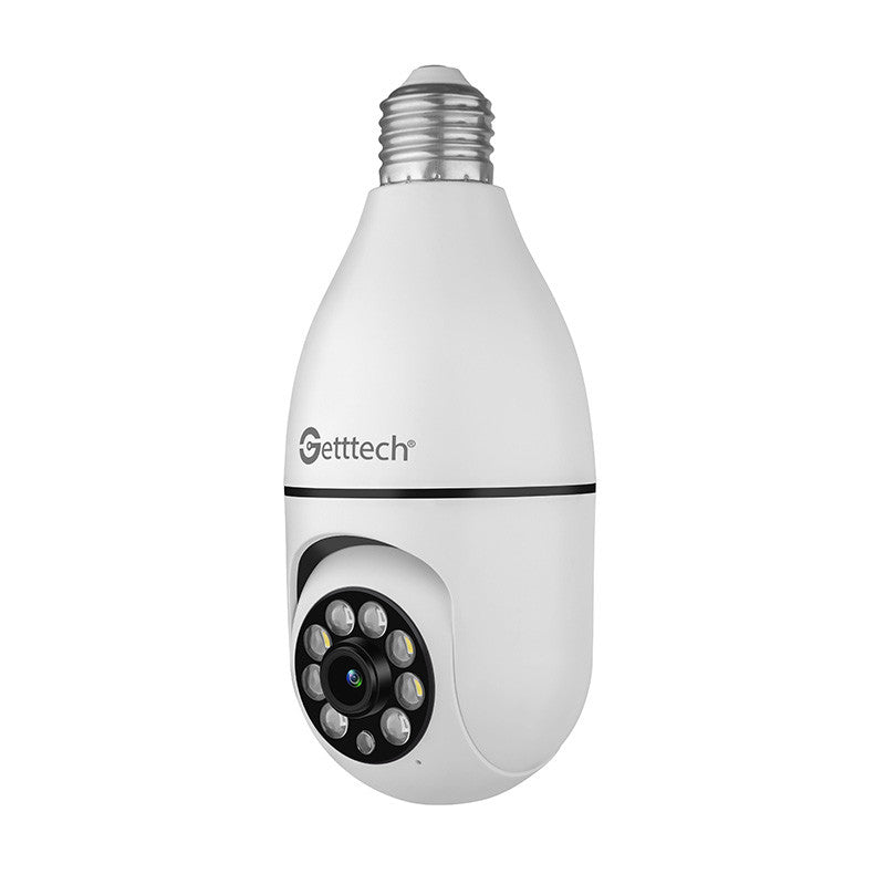 Camara Wifi Getttech Tipo Bombilla 2Mp Blanca Gec-Wbub2