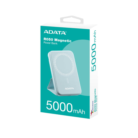 Cargador Portatil Adata R050 Magnetic 5000Mah Azul (Pr050-11Lb)