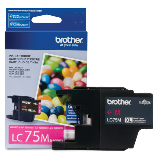 Cartucho Brother Lc75M Magenta 600 Pag Mfcj5910Dw Mfcj6510Dw Mfcj6710 Lc75M