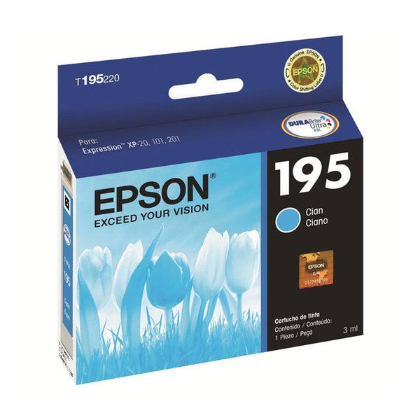 Cartucho Epson T195 Cian Xp-201 101 211 4Ml T195220-Al