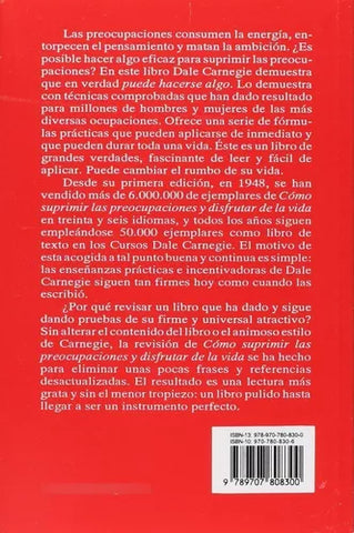 Como Suprimir Las Preocupaciones Y Disfrutar De La Vida Dale Carnegie - ENVIO GRATIS