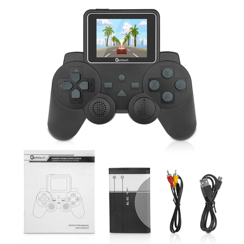 Consola Portátil Getttech 2.4" LCD 520 Juegos Retro Bocina Integrada Negro Gaming Casual Viaje