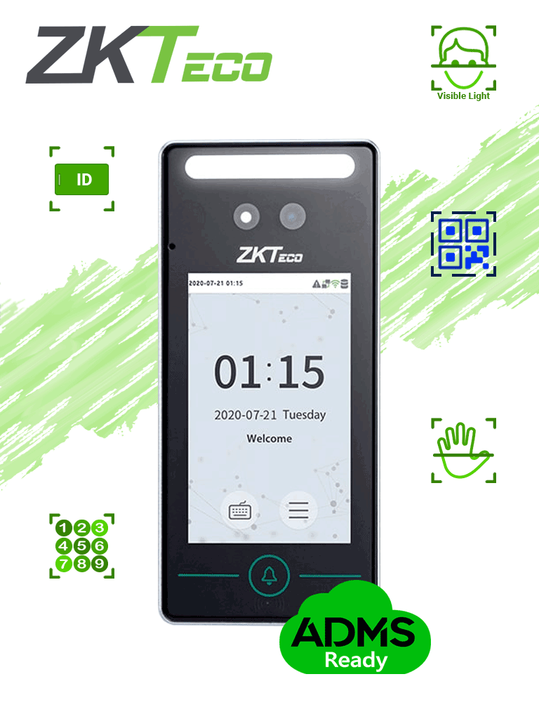 Control De Acceso Y Asistencia Zkteco Facial Vl (Speedface-V4L-Ta)