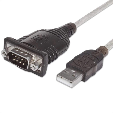 Convertidor Manhattan Usb A Serial Db9m 45cm Pl-2303ra Bolsa 205153