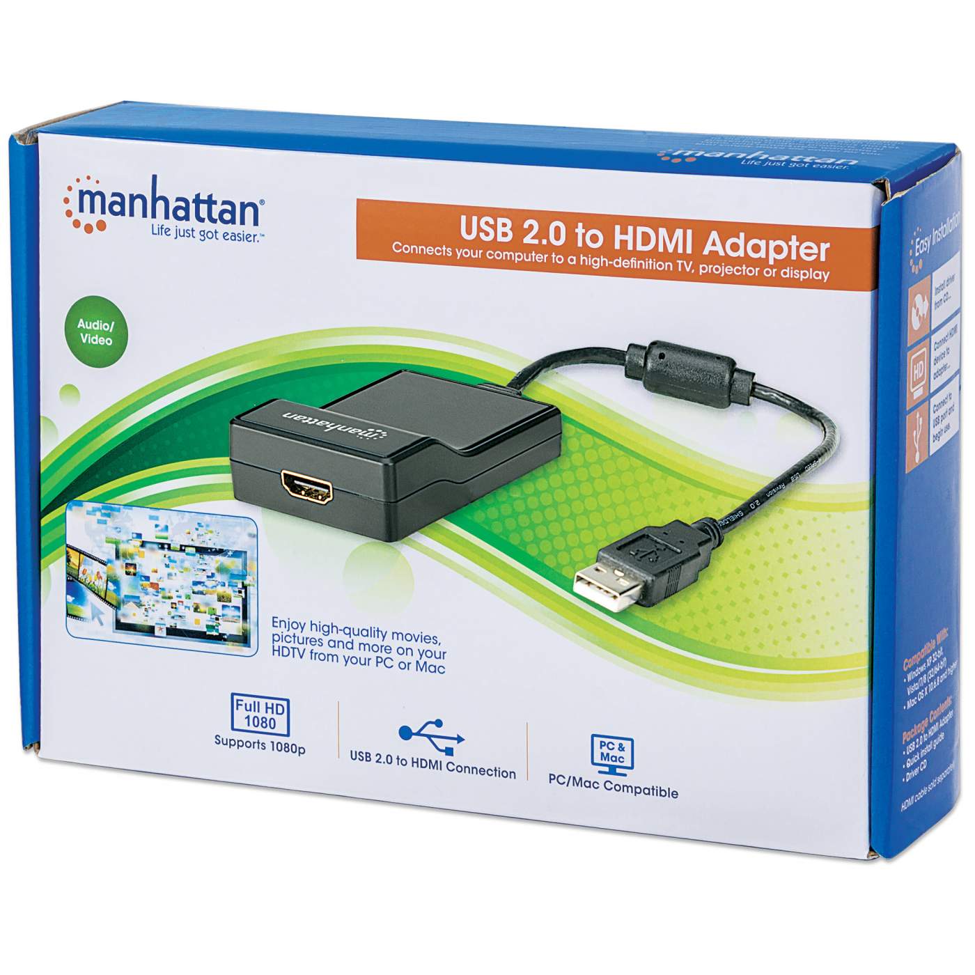 Convertidor Usb 2.0 A Hdmi Manhattan 151061