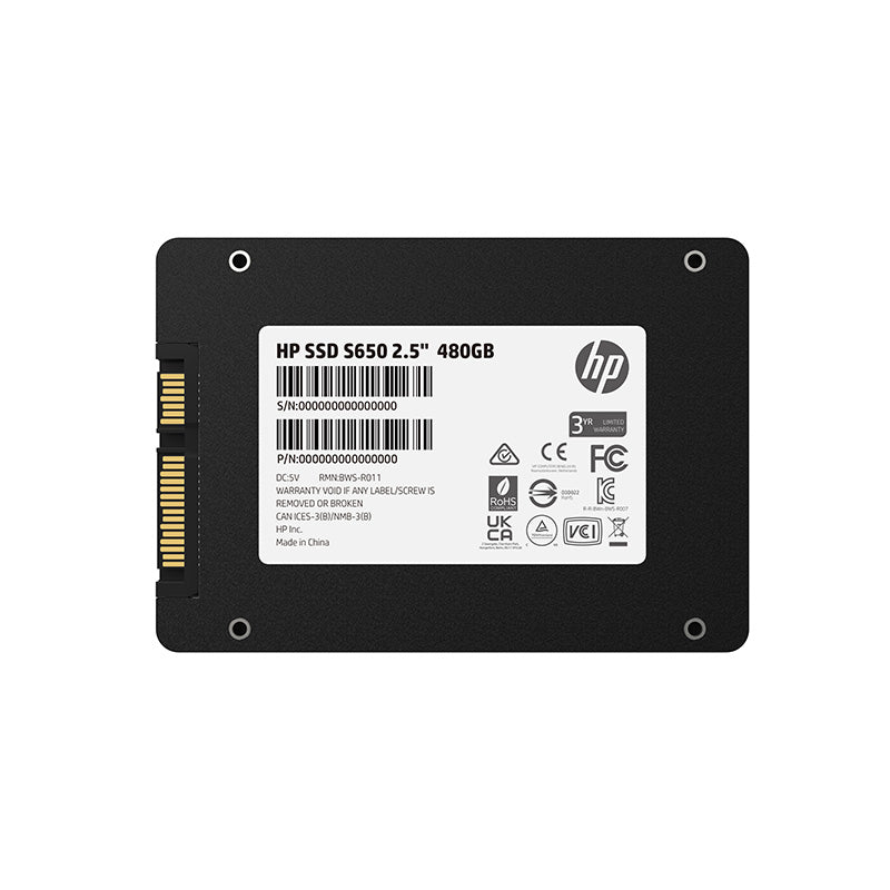 Unidad de Estado Solido (SSD) HP S650 - 480 GB, SATA III