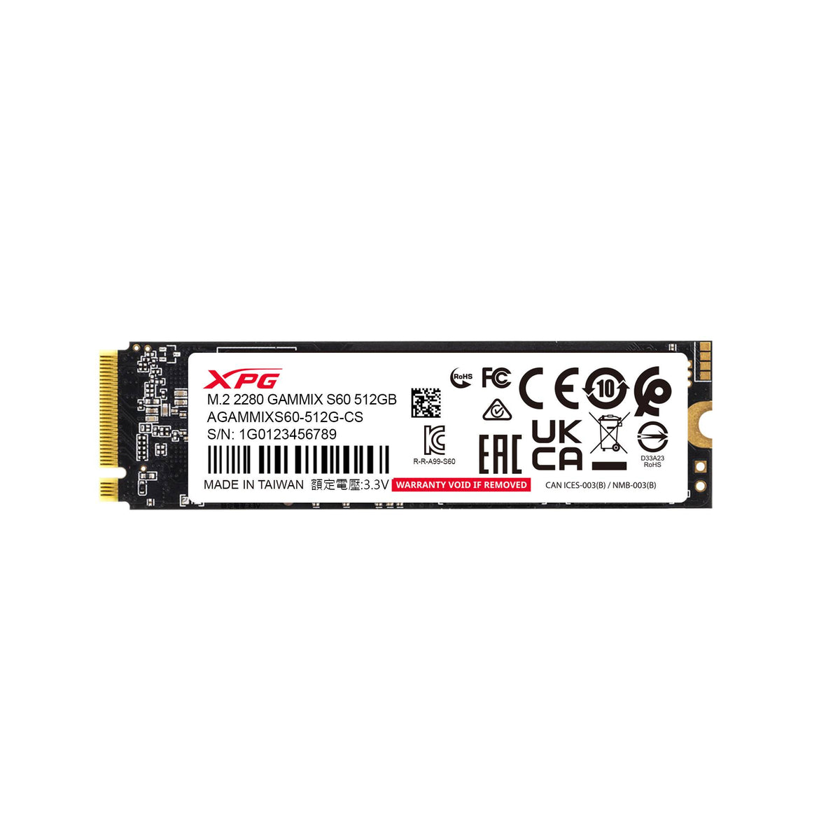 SSD M.2 NVMe XPG Gammix S60 512GB - PCIe Gen4 x4 hasta 5,000 MB/s - Cargas Ultra Rápidas Gamer - Nuevo
