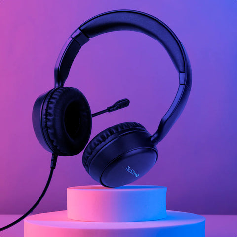 DIADEMA TECHZONE TZACDII02 ALAMBRICA USB SONIDO ESTEREO MANOS LIBRES NEGRO