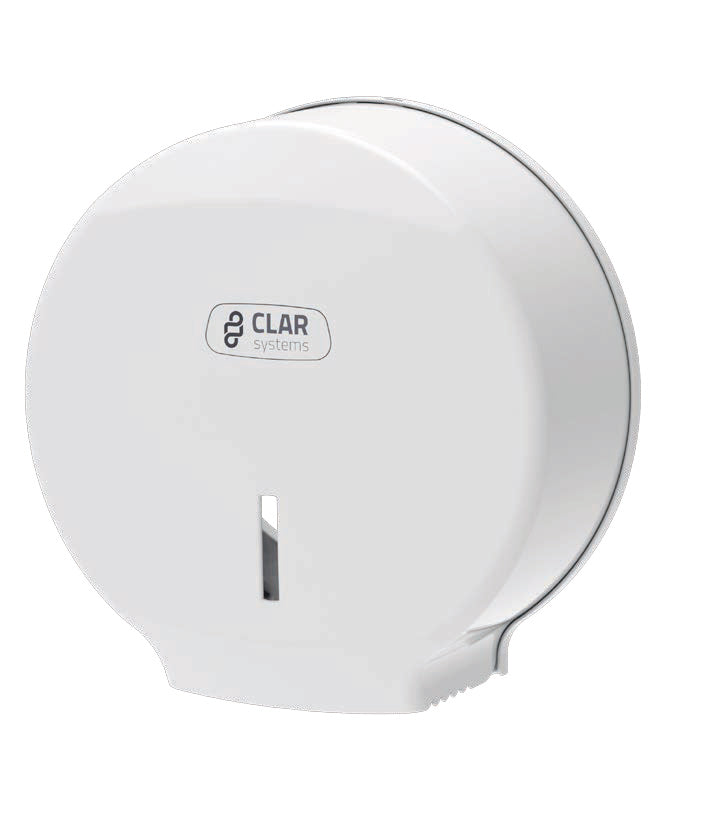 Dispensador de Papel Higiénico Mini Innova Color Blanco para Rollo Industrial 250mm