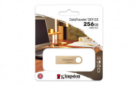 Memoria Flash Kingston 3.2 Gen 1 256Gb Metalica Oro Dtse9G3/256Gb