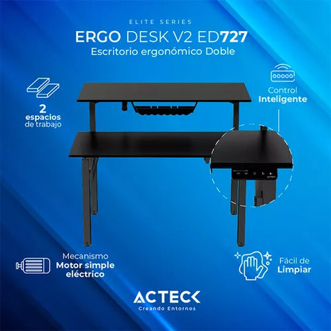 Escritorio Ergonomico Acteck Doble Ajuste Ergodesk V2 Ed727