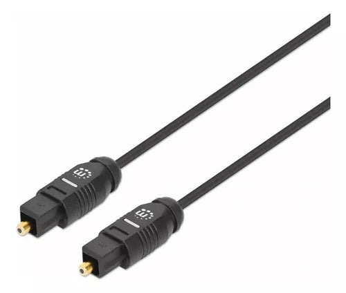 Cable Óptico Manhattan Audio Toslink Macho-Macho 2.0 Metros Negro 356077