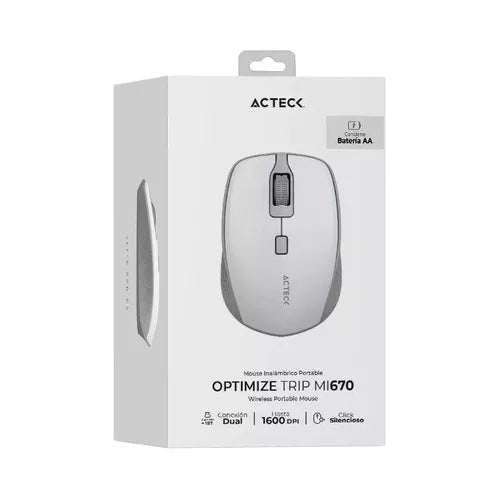 Mouse Inalambrico Acteck Optimize Trip Mi670 Ac-934138 Blanco