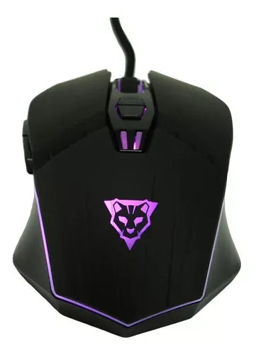 Mouse Alambrico Ocelot Optico Usb Rgb Dpi Configurable Hasta 3200 7 Botones Ergonomico Gamer