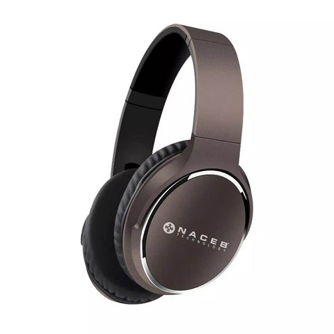 Diadema Bluetooh Fornax Naceb Technology NA-0308C, Café, Bluetooth