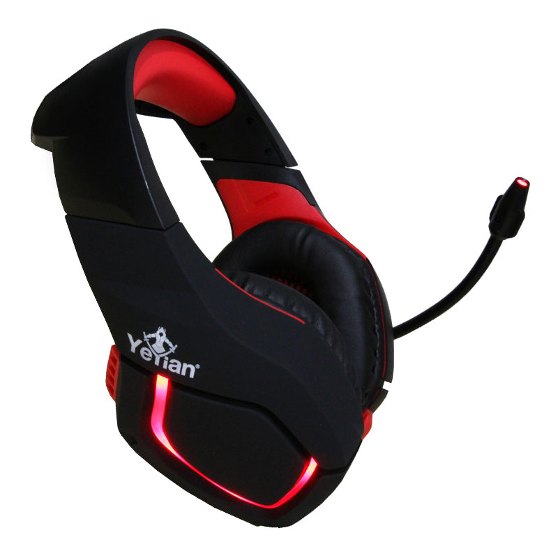 Diadema Gamer Yeyian Ydw-33402 Wicked S3000 Negro Color Rojo- Usb Con Micro
