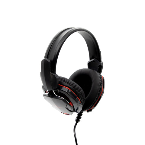 Diadema Yeyian Yh2000 Tempest Led, 3.5mm, Pc, Cons, Usb, Con Microfono Negro Con Rojo
