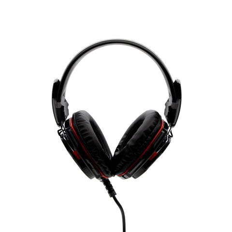 Diadema Yeyian Yh2000 Tempest Led, 3.5mm, Pc, Cons, Usb, Con Microfono Negro Con Rojo