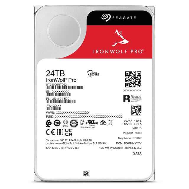 Disco Duro Interno Seagate 24Tb 3.5 7200Rpm Ironwolf Pro (ST24000NT002)