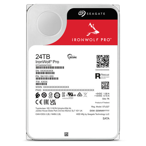 Disco Duro Interno Seagate 24Tb 3.5 7200Rpm Ironwolf Pro (ST24000NT002)