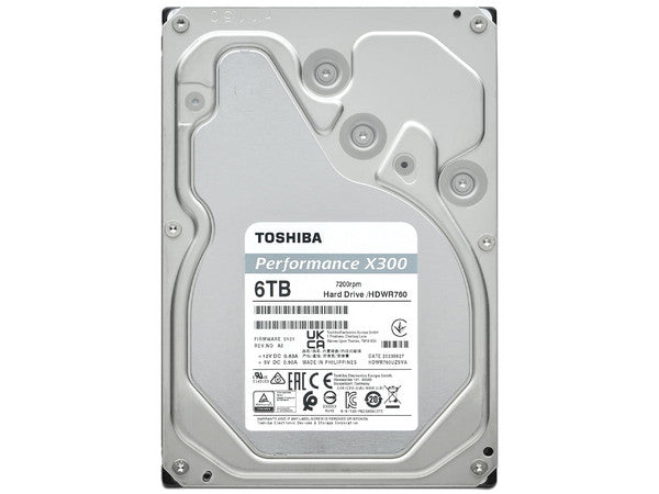 Disco Duro Interno Toshiba 6Tb X300 Performance 3.5” 7200Rpm 256Mb (Hdwr760Xzsta)