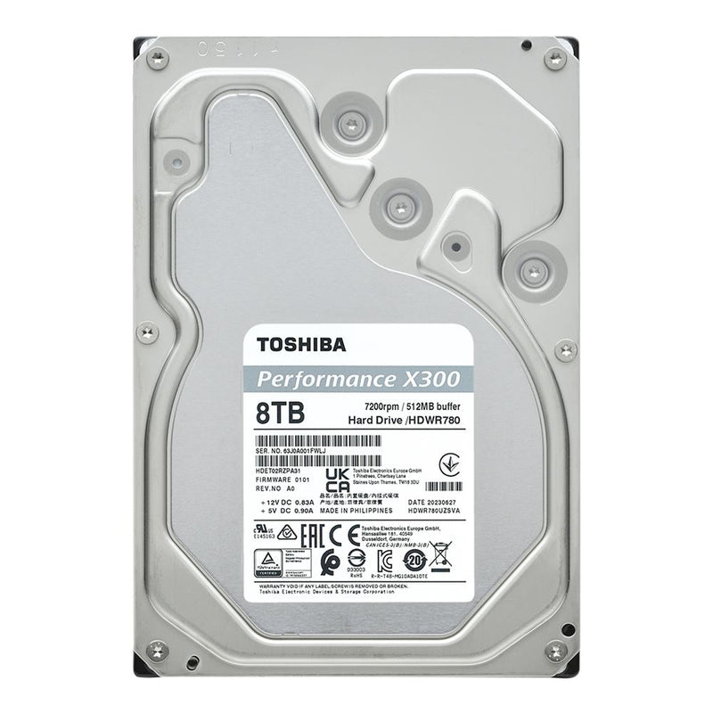 Disco Duro Interno Toshiba 8Tb X300 Performance 3.5” 7200Rpm 256Mb (Hdwr780Xzsta)