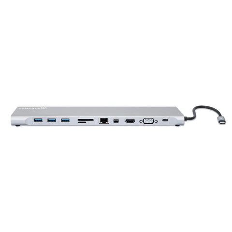 Docking Station Manhattan Usb-C 11 En 1 Con Mst Para 3 Monitores 130578