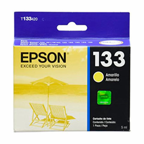 Cartucho Epson T133 Amarillo T22 Tx120 Tx130 8Ml T133420-Al