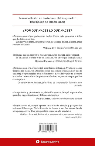 Empieza con el porqué: Como los Grandes Lideres Motivan A Actuar Pasta blanda - ENVIO GRATIS