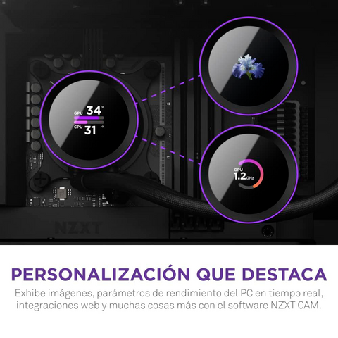 Enfriamiento Liq Nzxt Kraken 280 Display, Radiador Sin Rgb, Bk Rl-Kn280-B1