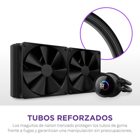 Enfriamiento Liq Nzxt Kraken 280 Display, Radiador Sin Rgb, Bk Rl-Kn280-B1