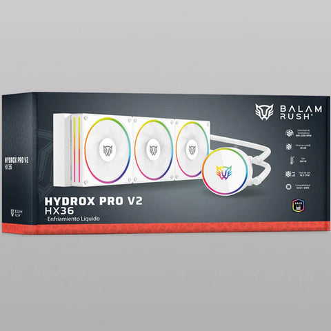 Enfriamiento Liquido Balam Rush 360 Hydrox Pro V2 Hx36 White Br-941877