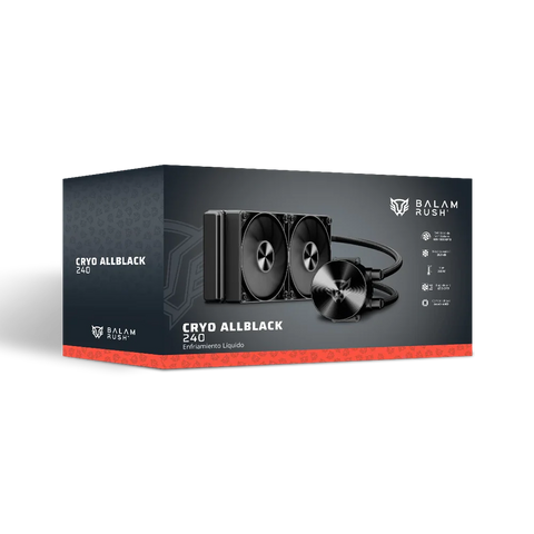 Enfriamiento Líquido Balam Rush Cryo All Black 240mm Alto Rendimiento Negro