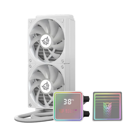 Enfriamiento Líquido Balam Rush Cryo Prism 240mm ARGB Alto Rendimiento Blanco